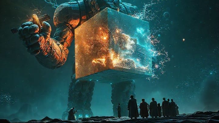 Abstract representation of AI neural network